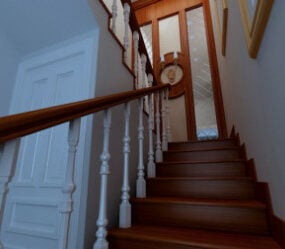 3D model vnitřní scény Continental Stairwell