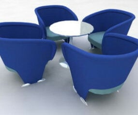 סט שולחן פגישות חברה רהיטים דגם תלת מימד