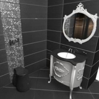 European Bathroom Interior Scene