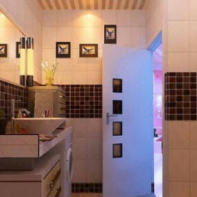 Interior Scene Bathroom 3d model