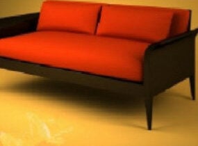 Modern orange soffa 3d-modell