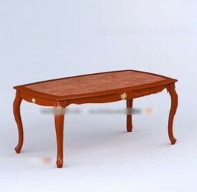 שולחן תה סיני מעץ דגם תלת מימד