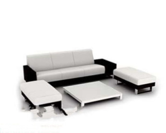Modern svart vit soffa