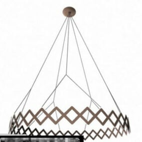 Simple Wrought Iron Chandeliers 3d model
