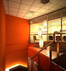 Restaurantingangsgebouw 3D-model