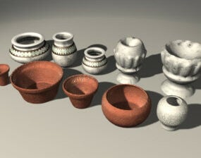 Bloemschalen 3D-model