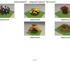 Garden Flower Pots 3d model