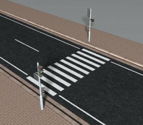 Route Autoroute modèle 3D