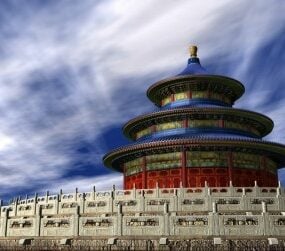 Çin Sarayı Tapınağı Cennet 3D modeli