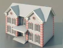 Small Brick Villa 3d model