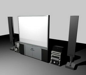 Modello 3d dell'hardware dell'home theater
