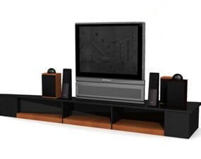 Model televisi furnitur 3d