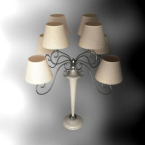 Lámpara de jardín con casquillo múltiple modelo 3d