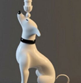 Lemmikkikoiran kynttilänjalka 3d-malli