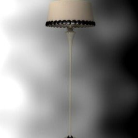 Retro Single Lampshade Floor Lamp 3d model