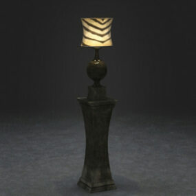Evropská klasická stolní lampa 3D model