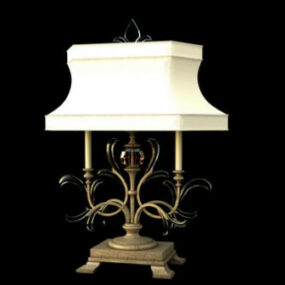 چراغ رومیزی کلاسیک اروپایی مدل سه بعدی