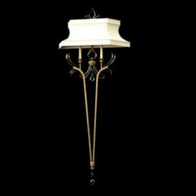 Europäisches klassisches Wandlampen-3D-Modell