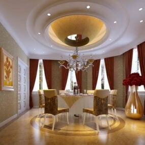Palatial Hotel Restaurant 3D-malli