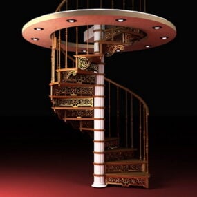 螺旋楼梯设计3d模型