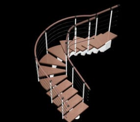 Modello 3d di progettazione di scale a chiocciola