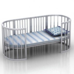 Crib Bed For Teddy Bear Toy 3d model
