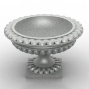 Modelo 3D em vaso de flores de porcelana retrô