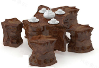 Chinese Wood Tea Table