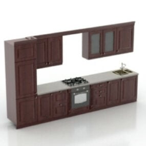 Modelo 3d de armário de cozinha moderno