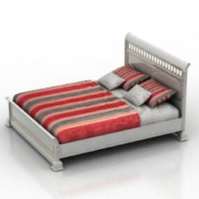 Klasický 3D model postelového nábytku