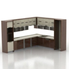 European Kitchen Cabinet 3d model