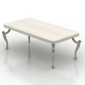 लकड़ी की डाइनिंग टेबल 3डी मॉडल