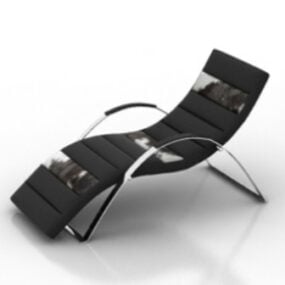 3D model kovového lehátkového nábytku