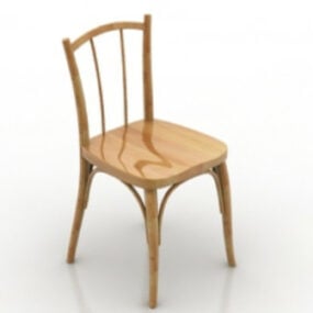 木製椅子のデザイン 3D モデル