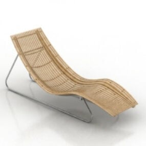 Modello 3d della sedia in vimini