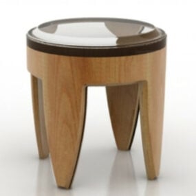 Wooden Table Design 3d model