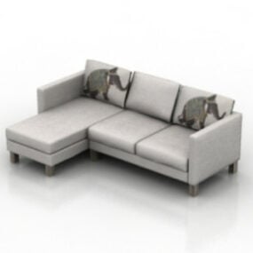 L Sofa Design 3d model