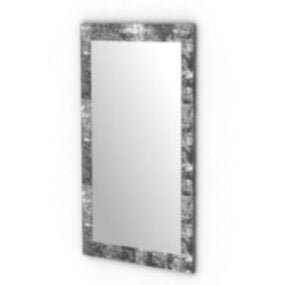 Modello 3d di design dello specchio con cornice in pietra