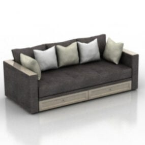 3д модель роскошного дивана в современном стиле