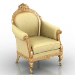 3д модель европейского роскошного дивана-кресла