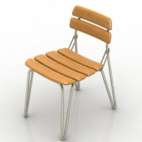 نموذج كرسي خشبي مشترك ثلاثي الأبعاد