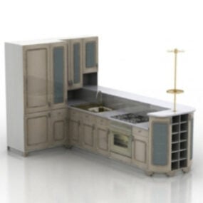 3д модель кухонной мебели