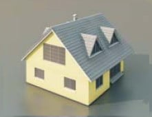 3д модель двухэтажного дома