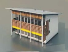 2д модель лесного дома с 3 этажами