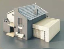 Villa Garage 3d-modell