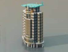 Höghus kontorsbyggnad 3d-modell