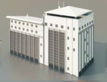 Hoogbouw kantoorgebouw 3D-model