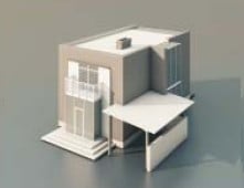 Model 3d Bangunan Vila Rumah
