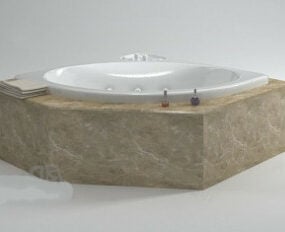 Stenen badkuip 3D-model