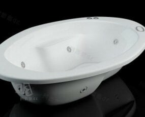 Modelo 3D de banheira elipse